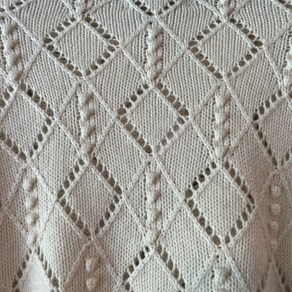 NWT NEW LOFT Cowlneck Crop Sweater Size L Cream, Off-White color, Cozy soft feel - Picture 6 of 10